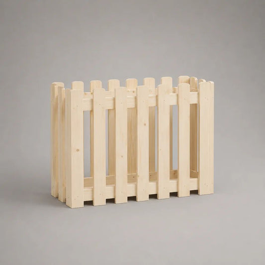 Jardinière carrée en pin massif à lattes, beige naturel, 50 × 50 × 50 cm